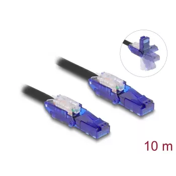 Tīkla kabelis DeLOCK 80931 RJ-45 Cat6 10 m Melns Violeta