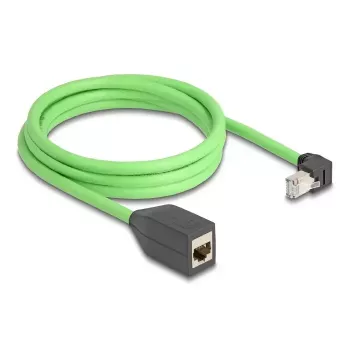 DeLOCK 80887 Tīkla kabelis Cat6a 2m Melns Zaļš
