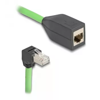 DeLOCK 80887 Tīkla kabelis Cat6a 2m Melns Zaļš