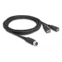 DeLOCK sensora/izpildmehānisma kabelis 2 m M12 2 x USB Type-A Melns 60291