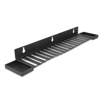 Kabeļu turētājs DeLOCK 67180, sienas, melns, 72mm x 401mm x 12mm