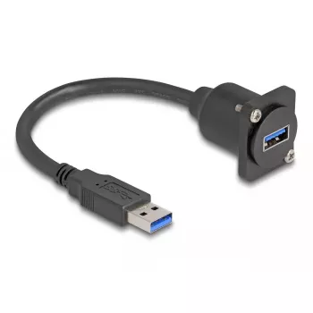 DeLOCK D-Type USB kabelis, Type-A vīrietis uz Type-A sieviete, 20 cm, 5 Gbps