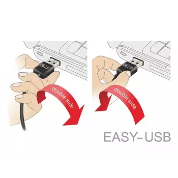 USB kabelis DeLOCK 83856 USB 2.0 2m USB A Micro-USB B Melns