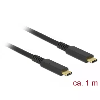 USB kabelis DeLOCK 85207 USB 3.2 Gen 2 1m USB-C melns