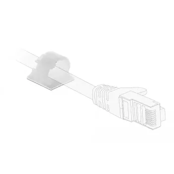 Kabeļa skava DeLOCK 60178 balta 10 gab.
