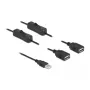 USB Type-A vīrišķais uz 2 x USB Type-A sievišķais ar slēdzi DeLOCK 86803