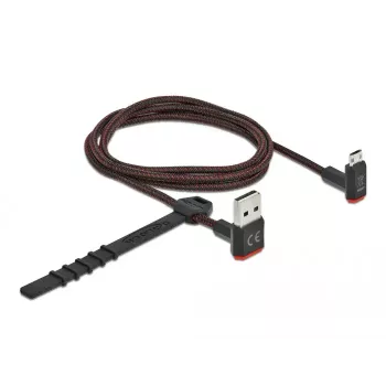 USB kabelis DeLOCK EASY-USB 2.0 Type-A uz Micro-B 1m Melns
