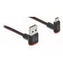 USB kabelis DeLOCK EASY-USB 2.0 Type-A uz Micro-B 1m Melns