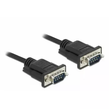 Seriālais kabelis DeLOCK 86574 Melns 2m RS-232 Sub-D9