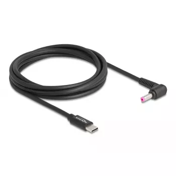 DeLOCK Laptop lādēšanas kabelis USB Type-C vīrišķais uz HP 4.8 x 1.7 mm vīrišķais 1.5 m 20 V