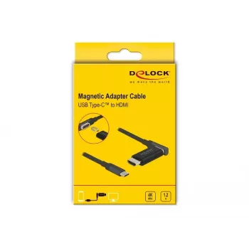 DeLOCK magnētiskais USB-C uz HDMI adaptera kabelis 4K 60 Hz 1,20 m