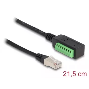 DeLOCK RJ45 kabelis Cat.5e spraudnis uz spaiļu bloku adapteris 21,5 cm