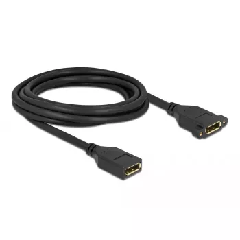 DisplayPort kabelis sievišķais–sievišķais paneļmontāžai DeLOCK 87103 3 m