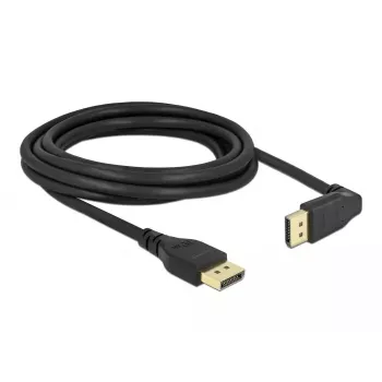 DELOCK DisplayPort kabelis 3 m, DisplayPort uz DisplayPort, 5.7 mm diametrs, atbalsta līdz 32 audio kanāliem