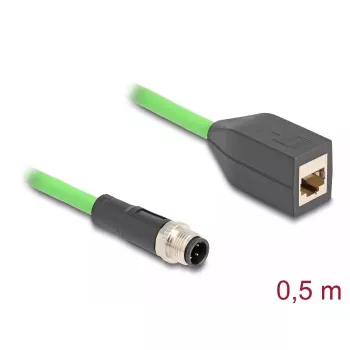 DeLOCK industriālais tīkla piederums 60571, kabeļa garums 0,5 m, sertifikāts UL 94