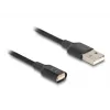 DeLOCK 88167 USB 2.0 Type-A uz Magnētisko Interfeisu Kabelis 1m Melns