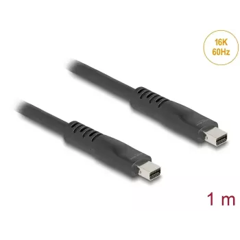 DeLOCK 81176 Mini DisplayPort kabelis 1 m Melns