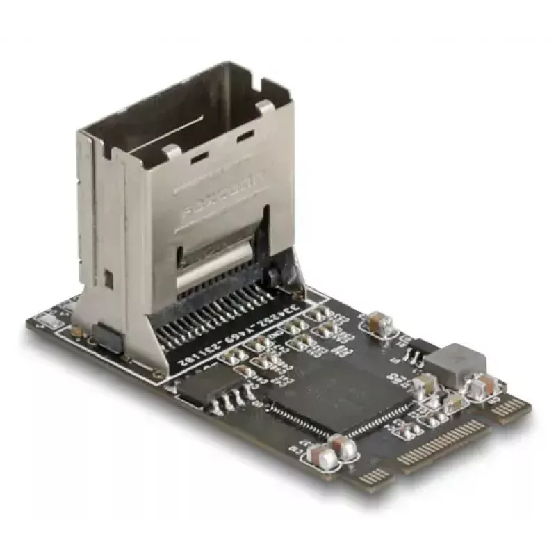 DELOCK iekšējā M.2 uz Mini-SAS adaptera karte 64260, M.2 hosts, Mini-SAS izeja, JMicron JMB585, melna, LED