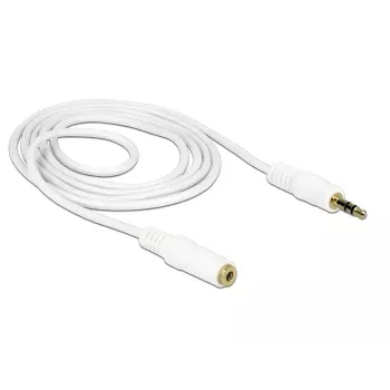 Audio kabelis 3,5 mm vīrietis-sieviete DeLOCK 83765 1 m balts