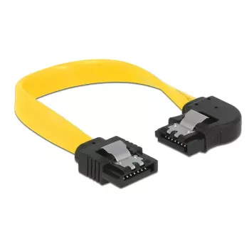 SATA kabelis DeLOCK 83957 0.1 m 7-pin Melns Dzeltens