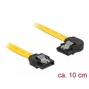 SATA kabelis DeLOCK 83957 0.1 m 7-pin Melns Dzeltens