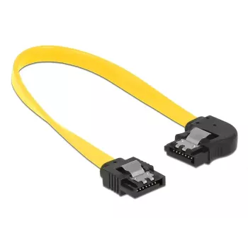 SATA kabelis DeLOCK 83958 0.2m SATA 7-pin Melns Dzeltens