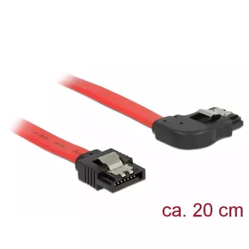 SATA kabelis DeLOCK 83967 0,2 m SATA 7-pin Melns Sarkans