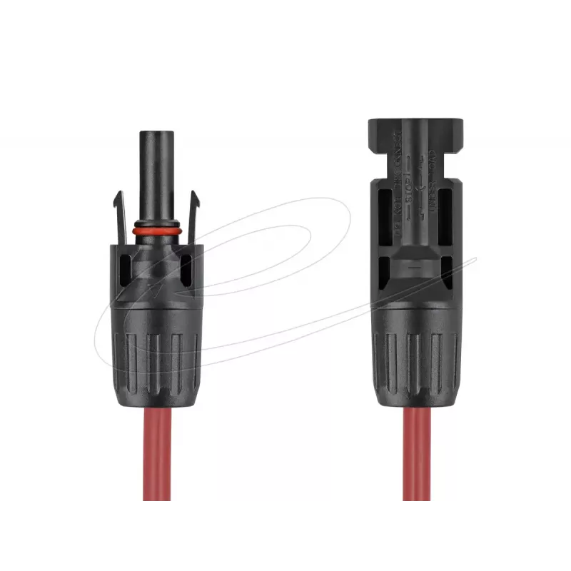 DELOCK 90974 DL4 saules kabelis 6 mm² 3 m sarkans/melns līdzstrāva 1000 V tēviņš uz mātīti