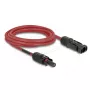 DELOCK 90974 DL4 saules kabelis 6 mm² 3 m sarkans/melns līdzstrāva 1000 V tēviņš uz mātīti