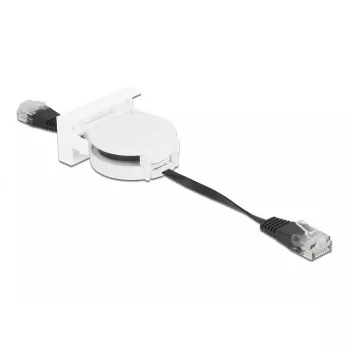 DeLOCK Easy 45 tīkla modulis ar ievelkamu kabeli RJ45 Cat.5e melns