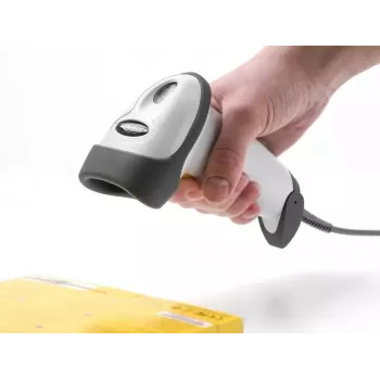 DeLOCK USB svītrkodu skeneris 1D lāzera pelēks rokas vadu RJ-50