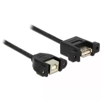 USB kabelis DeLOCK 1m USB 2.0-A/USB 2.0-B Melns