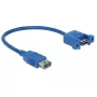 USB kabelis DeLOCK 0.25m 2xUSB 3.0-A