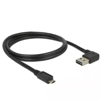 USB kabelis DeLOCK 85165 USB 2.0 1m USB A Micro-USB B Melns