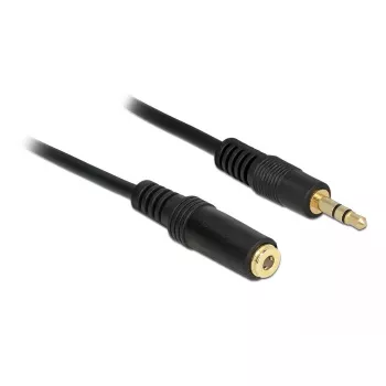 Audio kabelis 3,5 mm M-F DeLOCK 83764 1m Melns