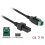 DeLOCK 85484 PoweredUSB kabelis 3m Melns