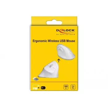 Pele DeLOCK 12596 Office Labā Roka RF Bezvadu 1600 DPI