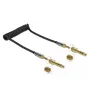 Audio kabelis DELOCK 85836 — 1 m, 3,5 mm vīrietis-vīrietis, apzeltīti kontakti, AWG 28, melns