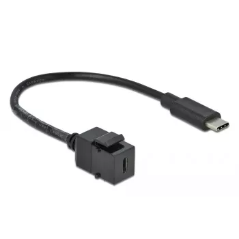 Keystone modulis DeLOCK 86398 plakans melns USB C