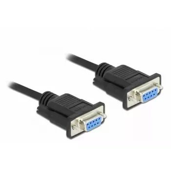 Seriālais kabelis DeLOCK 86607 Melns 5 m RS-232 Sub-D9