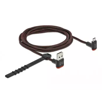 USB kabelis DeLOCK EASY-USB 2.0 Type-A uz Micro-B vīriešu 2m Melns