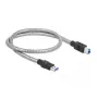 USB 3.2 Gen 1 kabelis Type-A vīriešu uz Type-B vīriešu DeLOCK 86777 0.5m