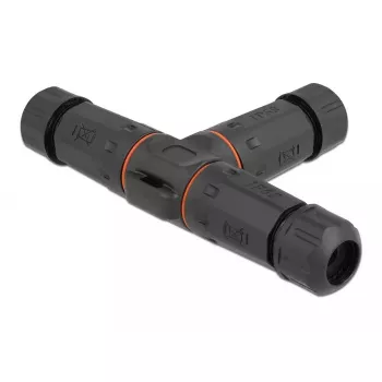 DELOCK 86918 taisns elektrības vadu savienotājs, 85–260 V, melns, 25×114 mm