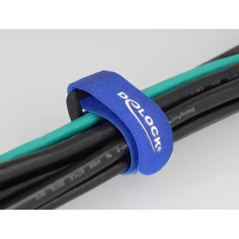 Delock 19527 Velcro kabeļu saites, 150 mm, 5 gab., zilas