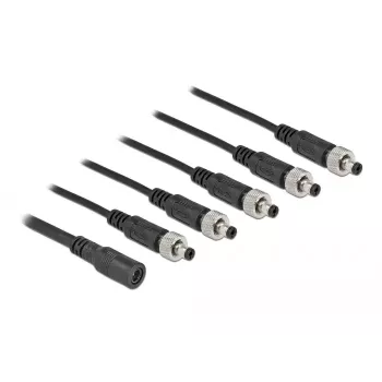Kabeļa sadalītājs DeLOCK 86590 5.5 x 2.1 mm 1 x sievišķais uz 5 x vīrišķais skrūvējams