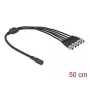 Kabeļa sadalītājs DeLOCK 86590 5.5 x 2.1 mm 1 x sievišķais uz 5 x vīrišķais skrūvējams