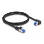 DeLOCK RJ45 Cat.6A S/FTP tīkla kabelis 1m Melns