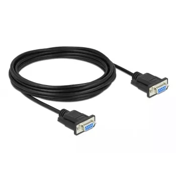Seriālais kabelis DeLOCK 87784 Melns 5m DB-9