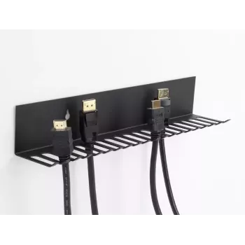 Kabeļu turētājs DeLOCK 318 x 65 mm sienas montāžai pelēks