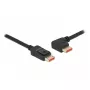 DisplayPort kabelis DeLOCK 8K 60 Hz 2 m taisns vīrišķais uz 90° pa kreisi leņķa vīrišķo